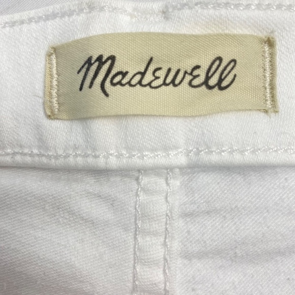 🎄MADEWELL Stovepipe Jean in Pure White High Rise Cropped Size 24 - Picture 4 of 5